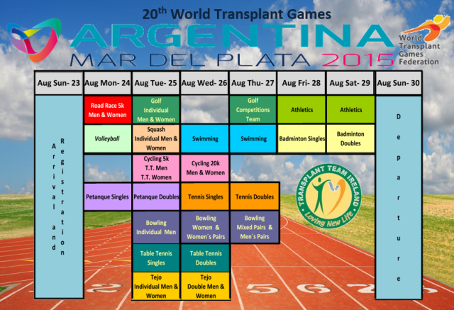 WTG2015 sports Schedule