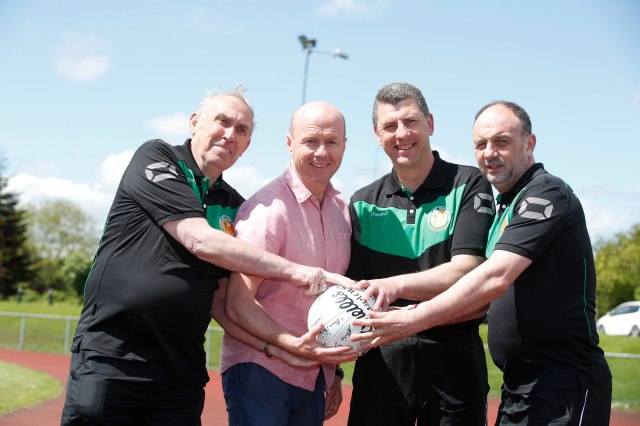 Charlie Ryan with Peter Canavan, Mike Keohane and Pat O'Sullivan